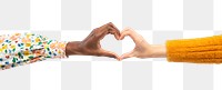 Png Heart hands gesture mockup in diversity concept