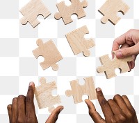 Png Hands holding puzzle mockup business problem solving concept