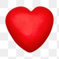 Png Red heart mockup plasticine clay DIY element