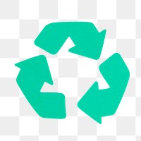 Recycle symbol paper mockup environment hand craft element