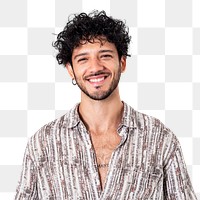 Latin man smiling mockup psd cheerful expression closeup portrait