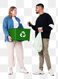 Png Beach cleanup volunteer mockup with recycle bin save the earth campaign