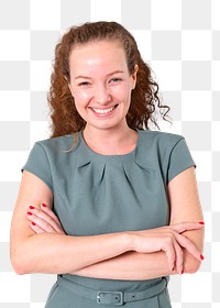 Png Confident European businesswoman mockup smiling closeup portrait for jobs and career campaign