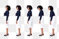 Png Businesswoman poor posture mockup office syndrome workplace health campaign