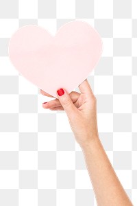 Png Pink paper heart mockup Valentines celebration