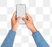 Png smartphone screen hand mockup digital device