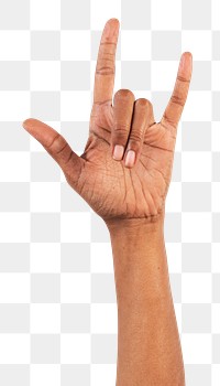 Png Rock n roll mockup hand gesture