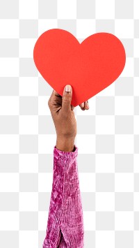 Png Hand holding heart mockup in love and relationship concept