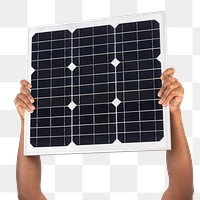 Png Solar panel hand mockup renewable energy environment