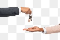 Png Hand giving key mockup real estate agent