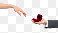 Png Engagement proposal hands mockup with man and woman