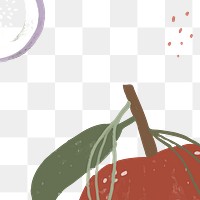 Tropical apple fruit frame design element