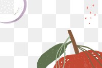 Tropical apple fruit frame design element