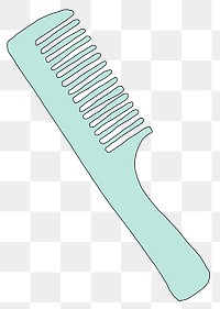 Png woman hair comb doodle illustration