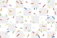 Confetti sprinkle pattern png transparent background