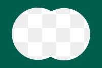 Green frame png with transparent overlapping circles