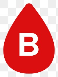 B blood type png icon red health charity illustration