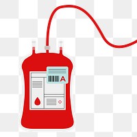 A type blood bag png red health charity illustration