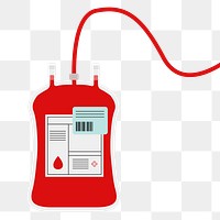 Red blood bag png health charity illustration