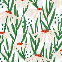 Daisy patterned png background transparent