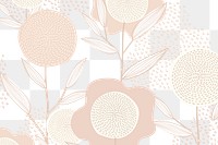 Feminine floral patterned png background transparent