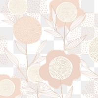 Feminine floral patterned png background transparent