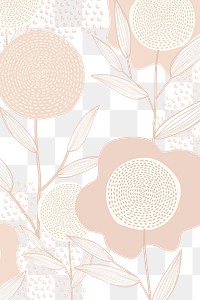 Feminine floral patterned png background transparent