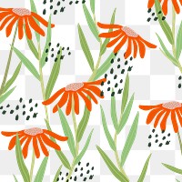 Daisy patterned png background transparent