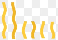 Fettuccine png pasta food doodle  in yellow cute graphic