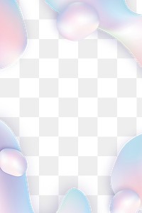 Holographic frame png background, pink abstract design