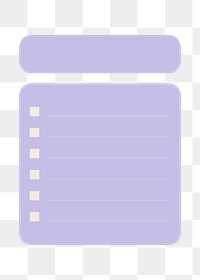 Png to do list, journal collage element on transparent background