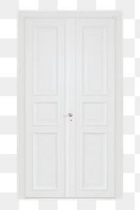 PNG white double door clipart, transparent background