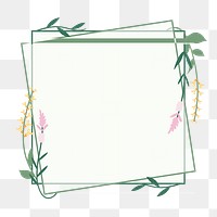Png floral frame decorated with wildflower border