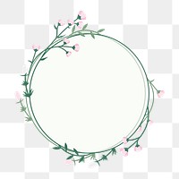 Png floral frame decorated with wildflower border