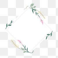 Png floral frame decorated with wildflower border