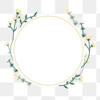 Png floral frame decorated with wildflower border