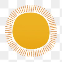 Sun png sticker, cute weather transparent clipart