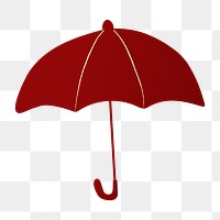 Umbrella png sticker, cute weather transparent clipart