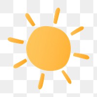 Sun png sticker, cute weather transparent clipart