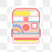 Colorful Polaroid camera sticker