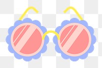 Colorful flower sunglasses sticker
