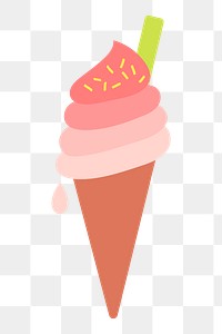 Cute ice cream cone sticker