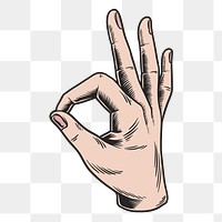 Okay hand sign language design element