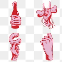 Cool sticker set design resources