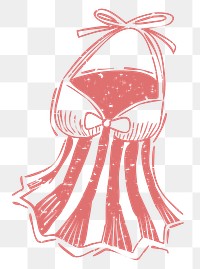 Png red swimsuit printmaking transparent