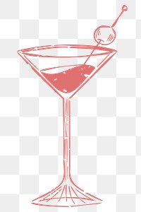 PNG red cocktail printmaking transparent