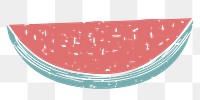 PNG watermelon printmaking cute sticker