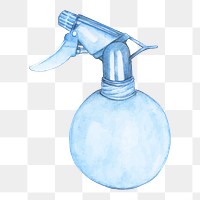 Hand drawn plant spray bottle png