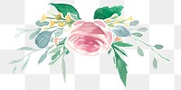 Floral bouquet png border sticker, vintage flower transparent design