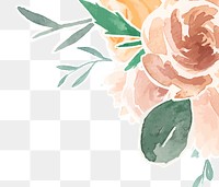 Floral bouquet png border sticker, vintage flower transparent design